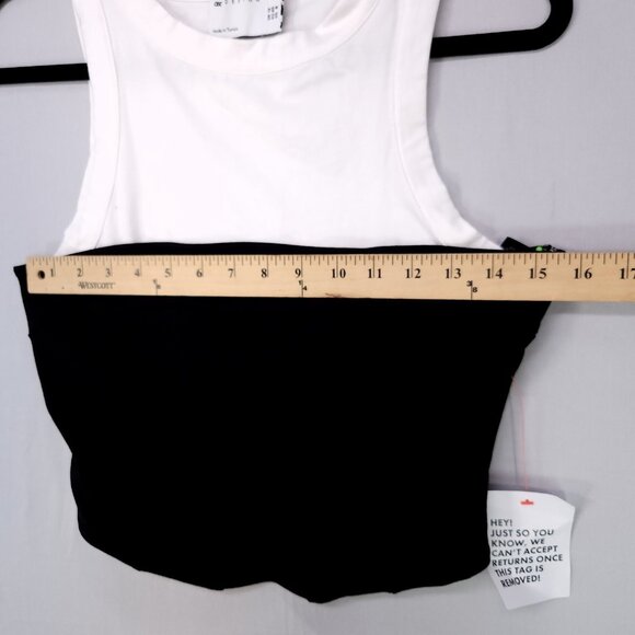 ASOS Design Tank Top Size 8 Contrast Corset Overlay Detail Racer Back - Picture 6 of 10